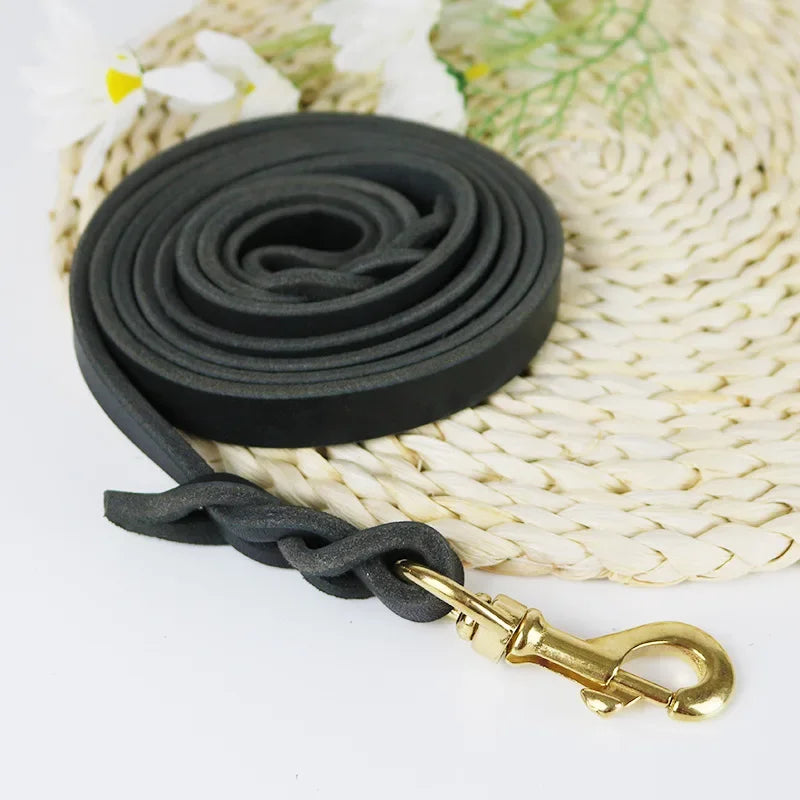 Miko Braided Leather Dog Leash