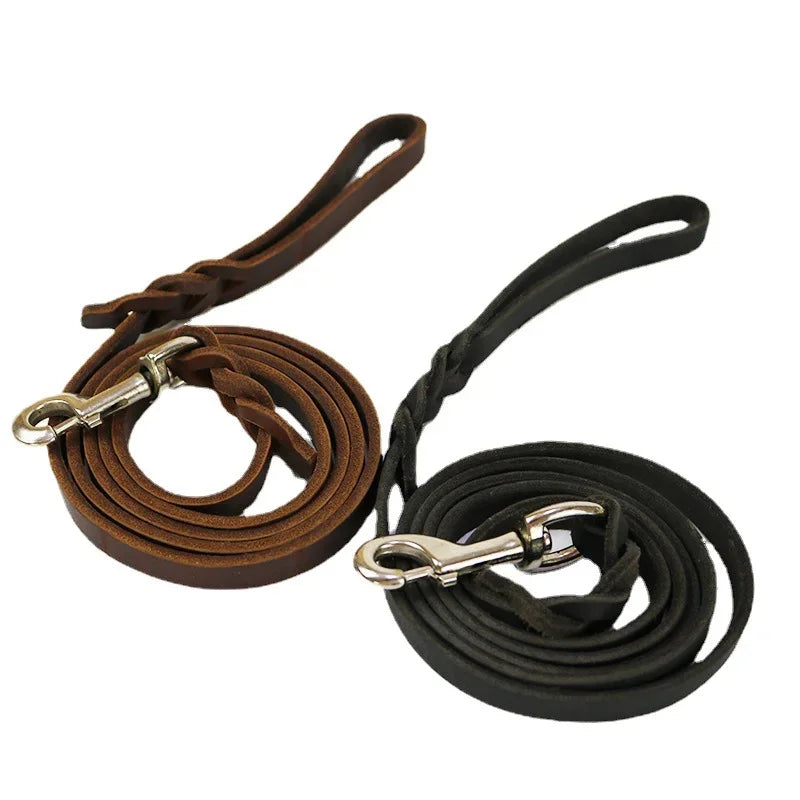 Miko Braided Leather Dog Leash