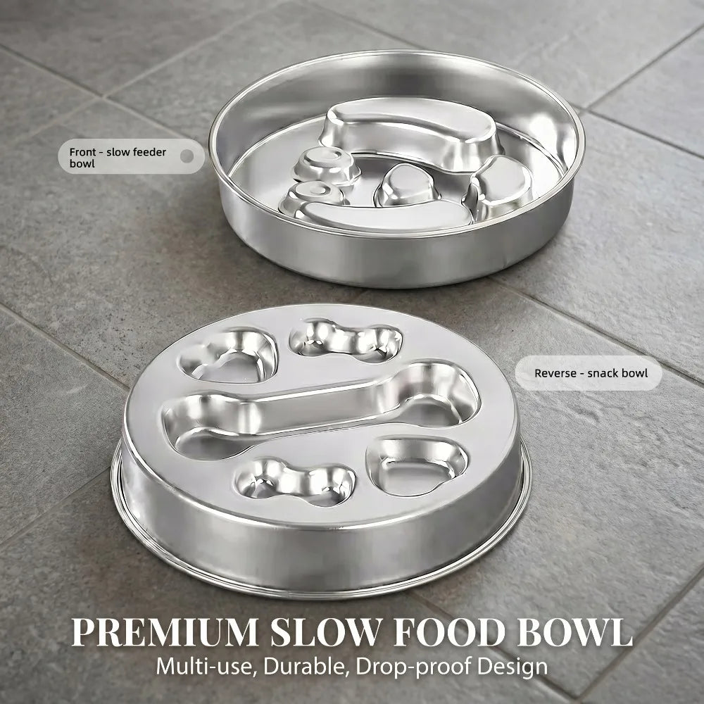 Esby Steel Slow Feeder Dog Bowls