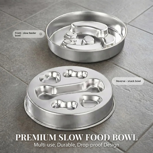 Esby Steel Slow Feeder Dog Bowls