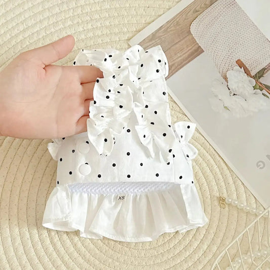 Penny White Polka Dot Dog Harnesses